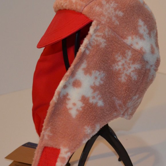 Homemade Musher Hat Red Waterproof Nylon Upper Shell Pink Fleece Inner Shell OS - Picture 8 of 9